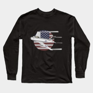 US Air Force F-86 Sabre Jet Fighter Long Sleeve T-Shirt